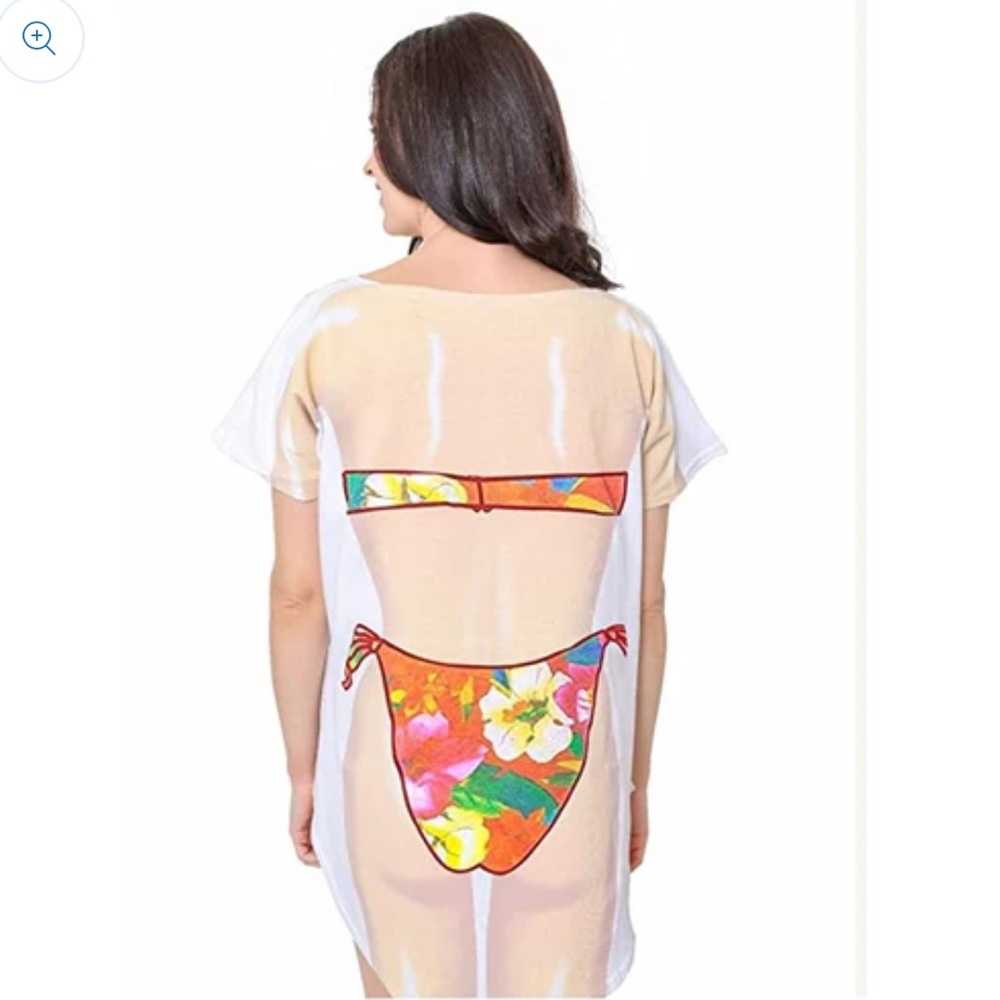 Women's Multicolor Swim Coverup - Spring Break - Picture 4 of 5
